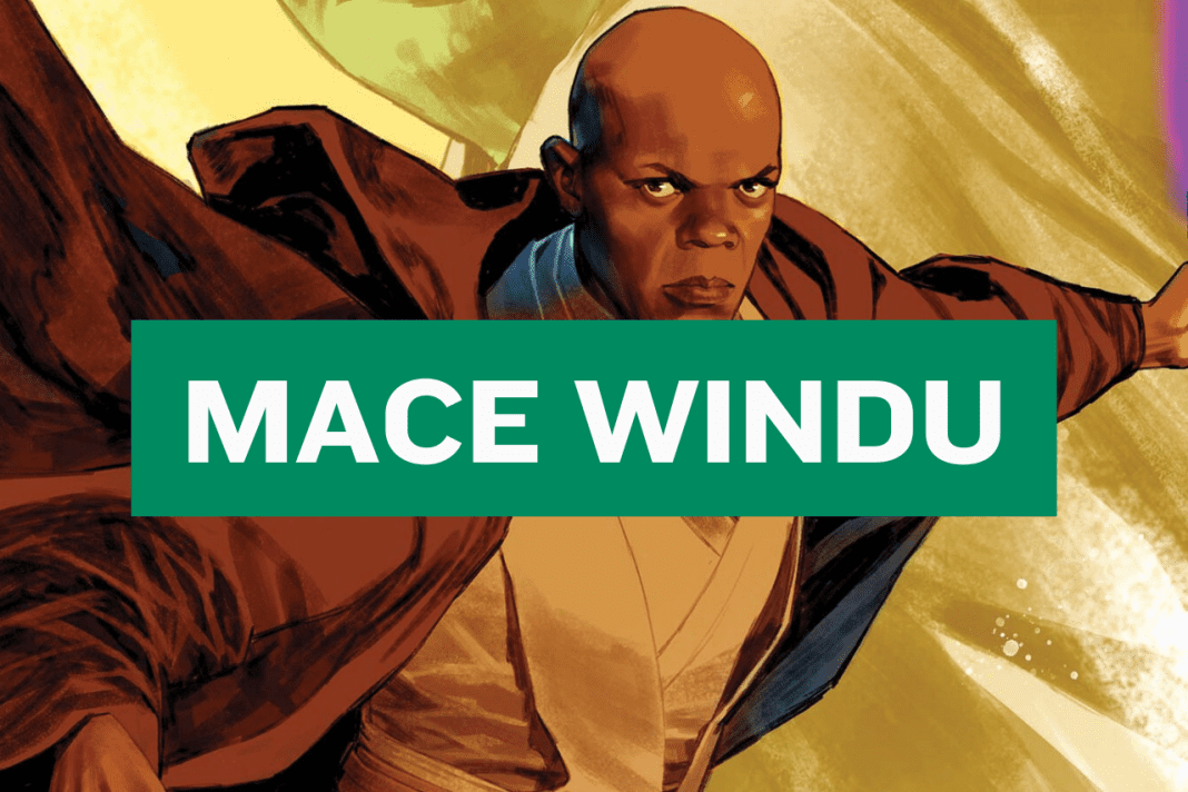 Cartoon-style Mace Windu