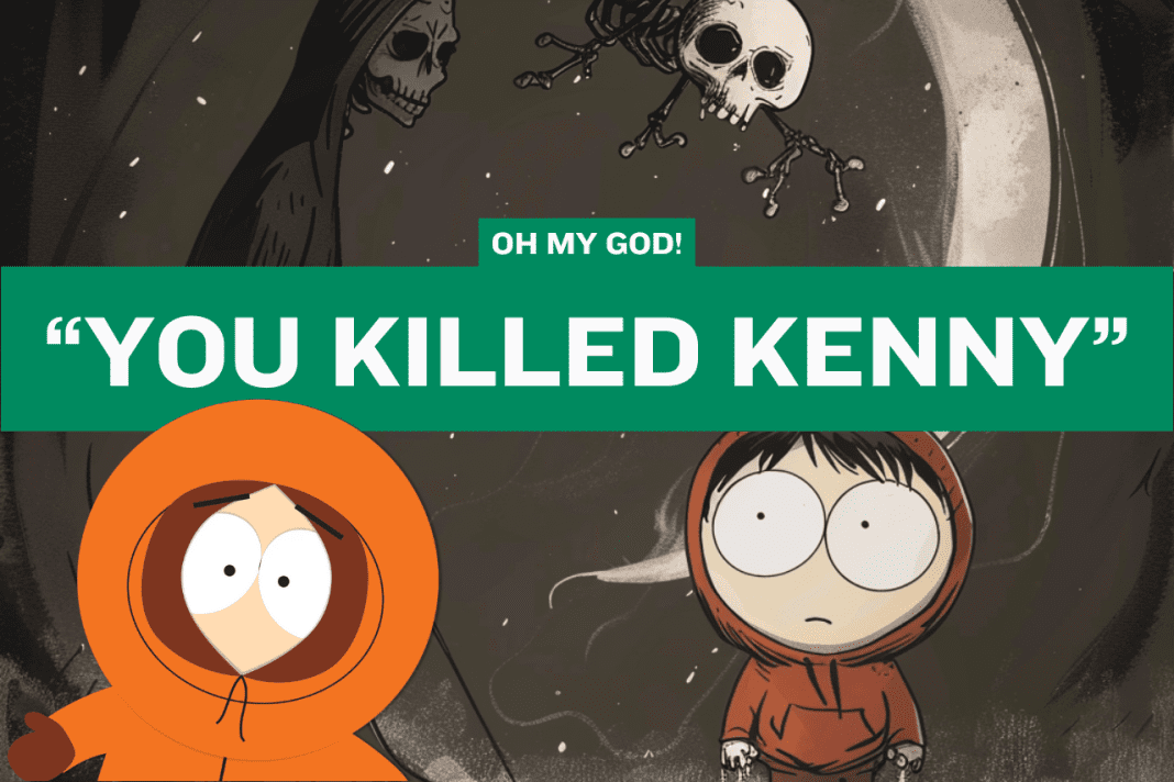 Kenny from South Park and the Grim Reaper