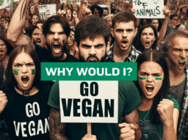 Angry vegan mob