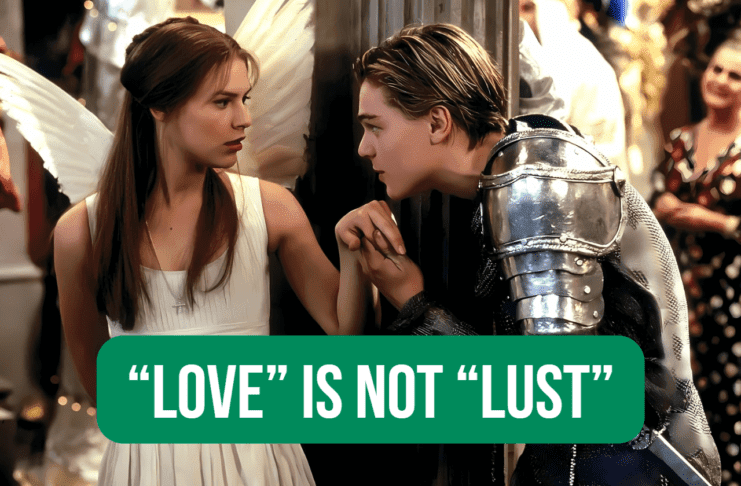 Still from the movie "Romeo & Juliet" featuring Leonardo DiCaprio